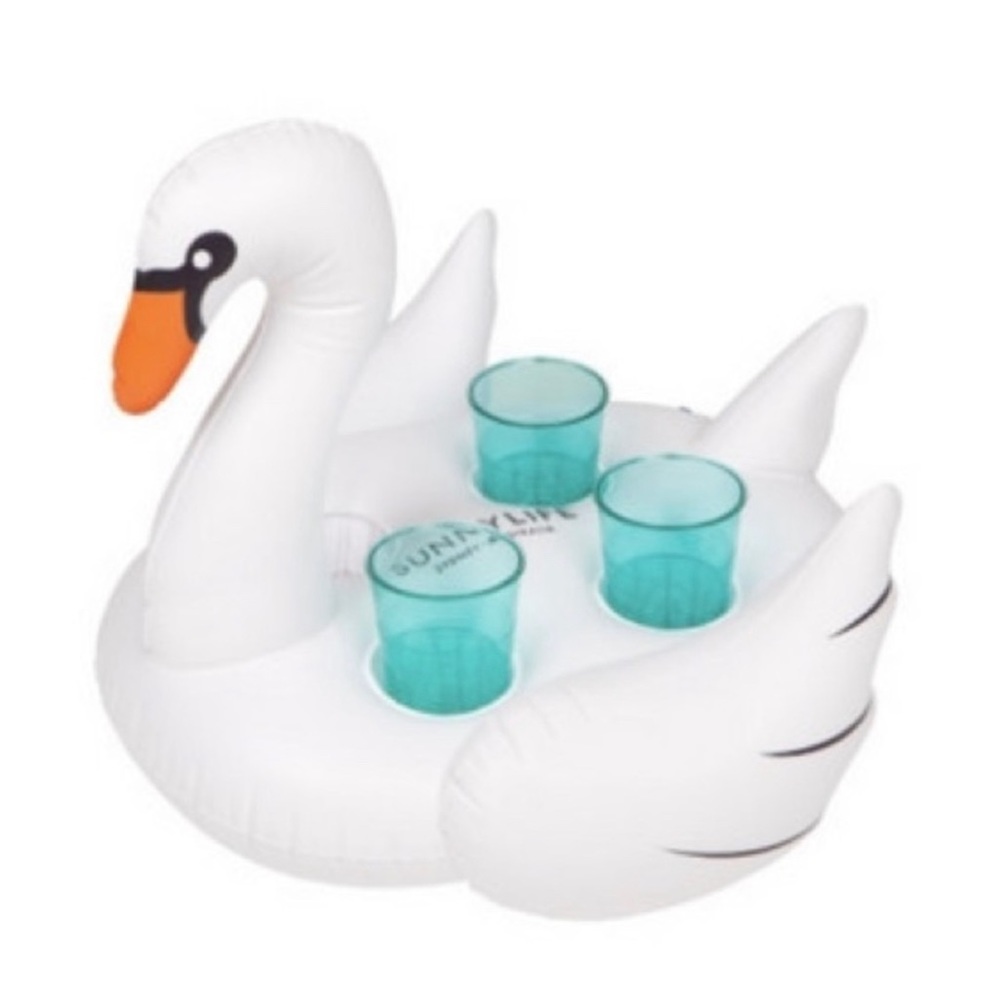 SunnyLife inflatable drink holder (swan)